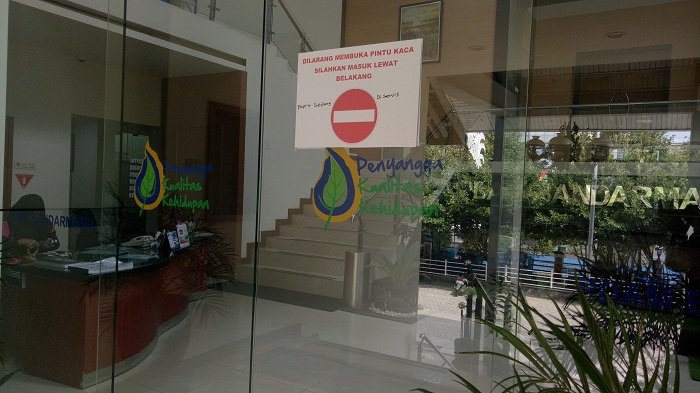 Pintu Kantor Utama PDAM Bandarmasin Mendadak Tidak Bisa Dibuka, Ini Alasan Petugas