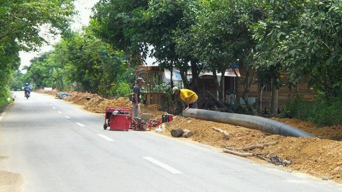 Akhirnya Jaringan Pipa Dibangun ke Simpang Jelai