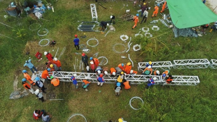 PLN Kalselteng Turunkan 30 Pekerja untuk Perbaikan Tower Roboh di Kalteng, Target 3 Hari Menyala