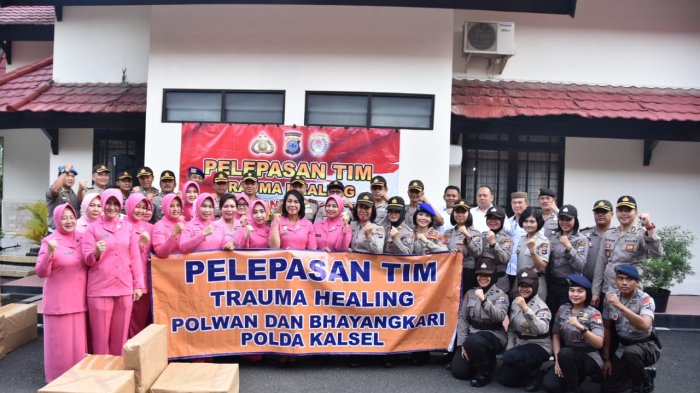 Bantu Atasi Trauma Anak-anak Korban Gempa dan Tsunami, Tim Psikologi Polda Kalsel ke Palu