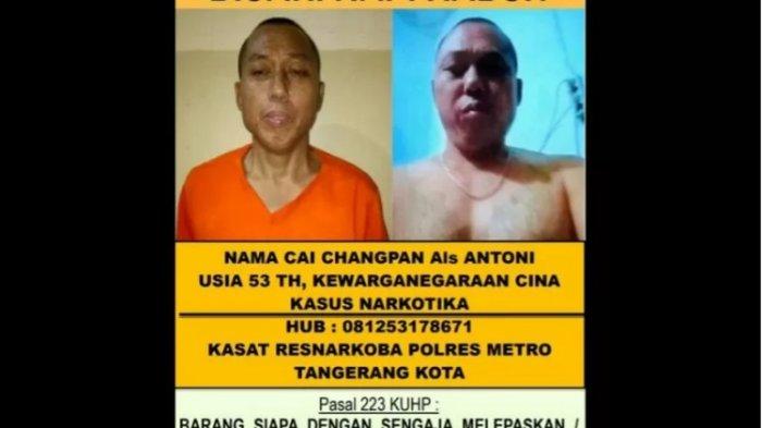 Kaburnya Warga China Diduga Dibantu Sipir dan PNS Lapas, Pemberi Info Cai Changpan Dapat Rp 100 Juta