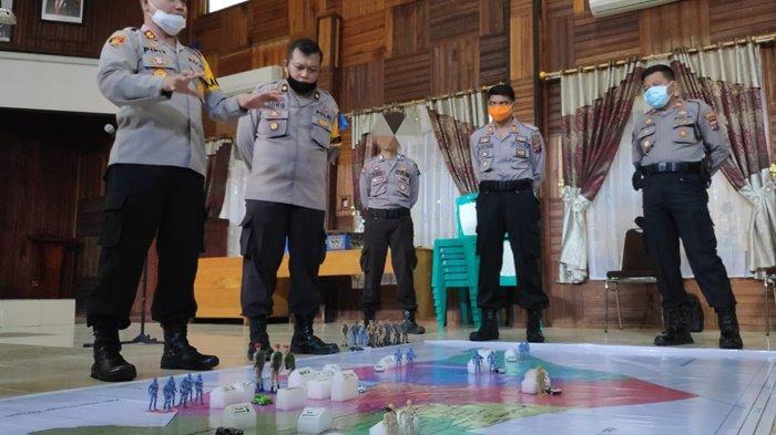 Polres HSU Gelar Simulasi Hadapi Konflik Sosial Saat Pandemi Covid-19