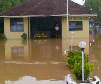 Puluhan Rumah Warga di Martapura Barat Terendam