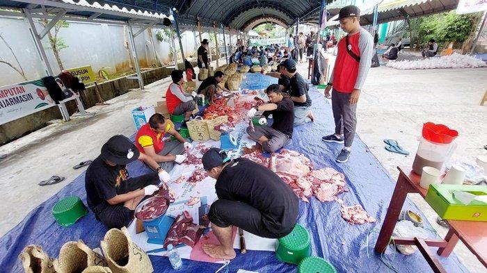 Masjid Imam Syafi'i Banjarmasin Laksanakan Ibadah Kurban, Ada 3 Ekor Sapi Limousin