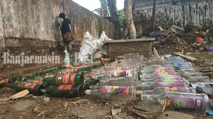 Temuan Botol Minuman Bealkohol di Kawasan Pasar Baru Paringin, Ini Kata Pihak Satpol PP Balangan