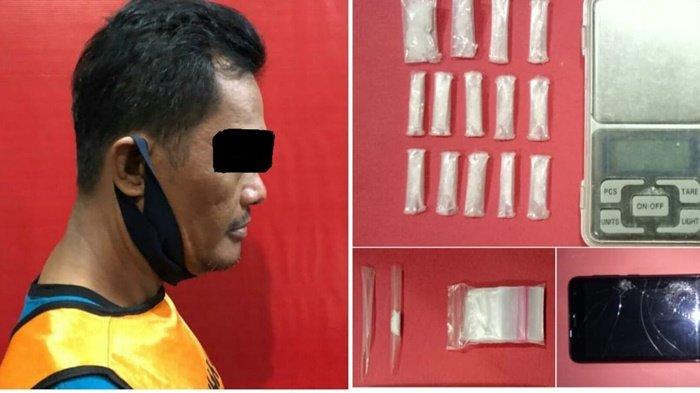 Penyimpan 14 Paket Sabu di Kolong Ranjang Digiring ke Polda Kalsel