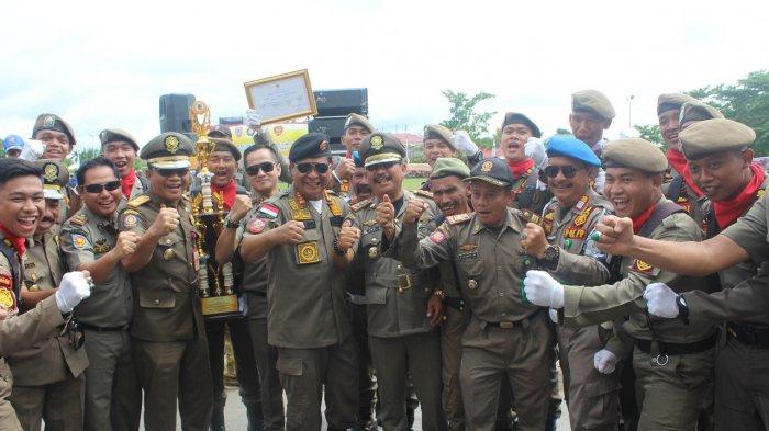 Satpol PP Balangan Raih Prestasi Tingkat Provinsi Kalsel, Juara Tiga Lomba PBB dan Yel-yel