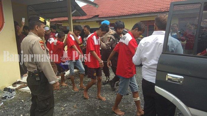 Lima Pencuri dan Satu Penadah Barang Curian Diamankan, Dua Orang Ditembak Anggota Polres Banjarbaru