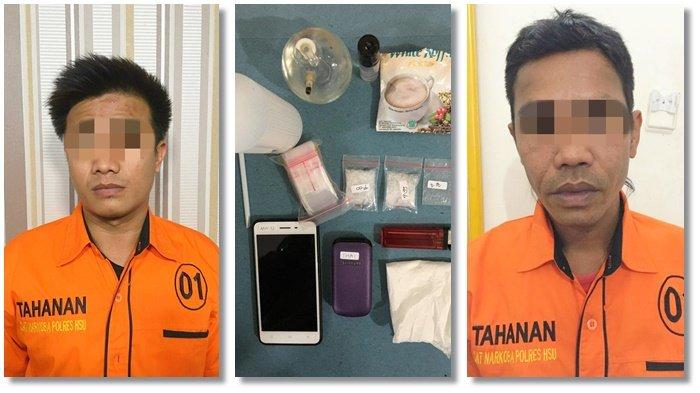 Sempat Buang Sabu 9,17 Gram ke Belakang Rumah, 2 Warga Ini Diamankan Petugas Polres HSU