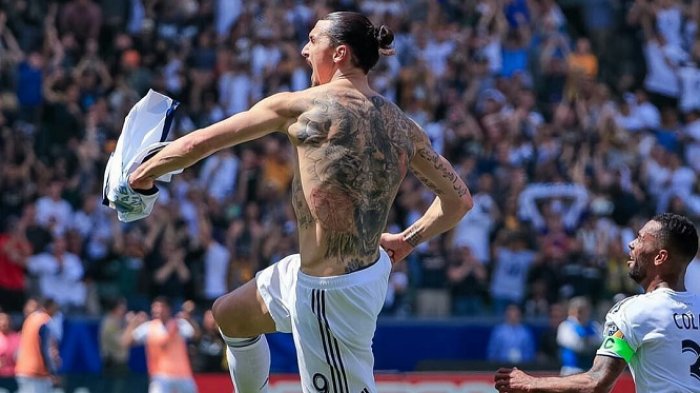 Cuplikan Gol Spektakuler Ibrahimovic Didebutnya Bersama LA Galaxy, Tendangan Taekwondo!