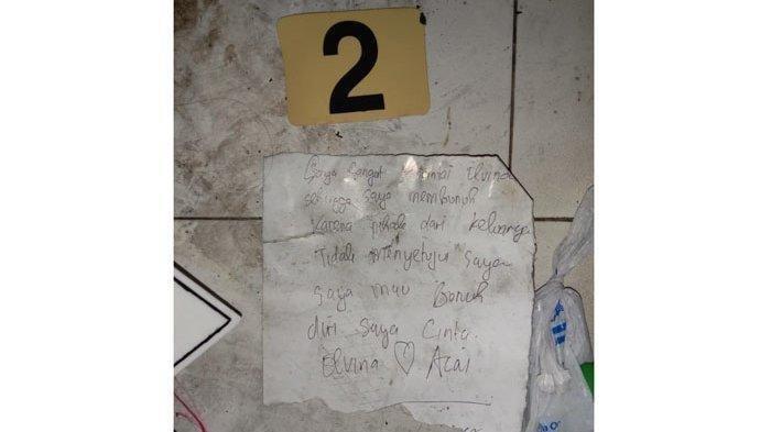 'Saya Sangat Mencintai Elvina Sehingga Saya Membunuh, Saya Mau Bunuh Diri, Saya Cinta Elvina'