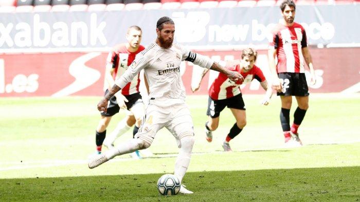 Penalti Ramos! Hasil Akhir Bilbao vs Real Madrid : Skor Akhir 0-1, Makin Jauhi Barcelona di Klasemen