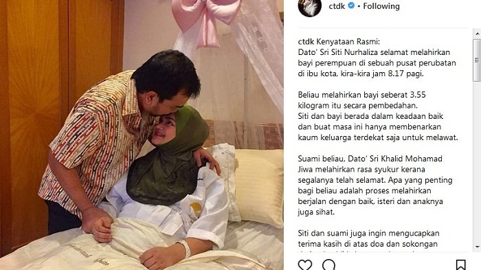 Wah Akun Ini Bocorkan Foto dan Nama Putri Siti Nurhaliza dan Datuk Khalid, Fans dan Manajer Geram