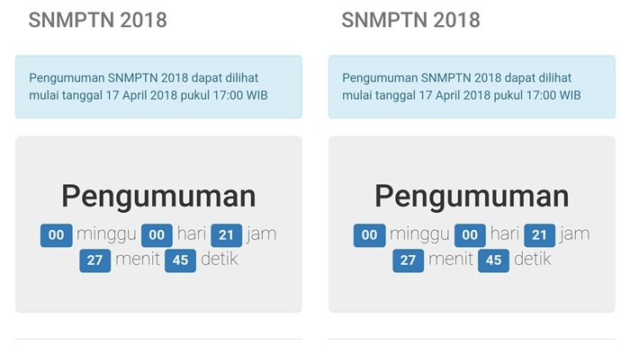 Klik di Sini Pengumuman SNMPTN 2018, Ingat Pukul 17.00 WIB Esok!