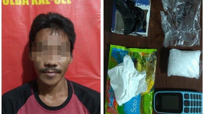 Sopir Ini Ditangkap di Kertak Hanyar Kabupaten Banjar Saat Bawa 50 Gram Sabu di Sepeda Motor
