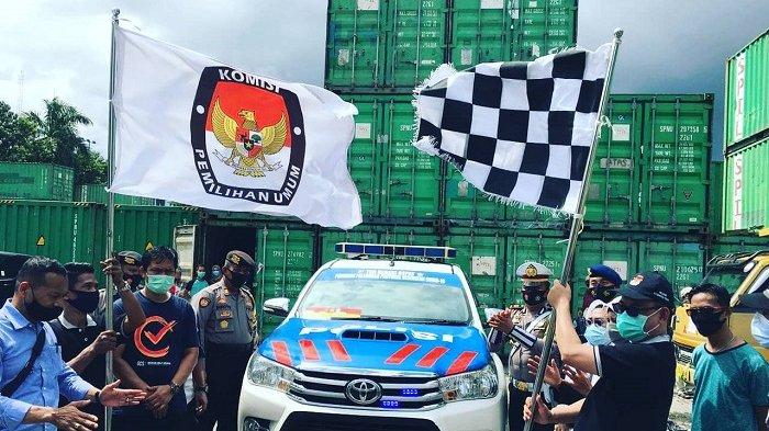 Petugas dan Pengawas Sortir dan Lipat Surat Suara Pilgub Kalteng Wajib Pakai APD