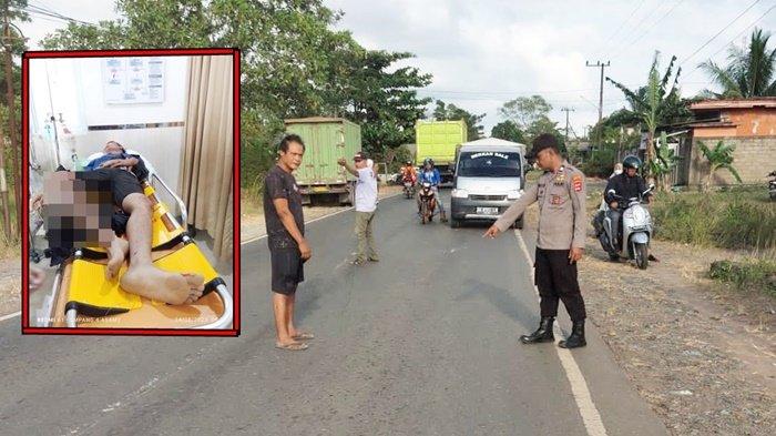 Tabrakan Truk Boks dan Motor di Jorong Kabupaten Tanah Laut, Satu Korban Patah Kaki