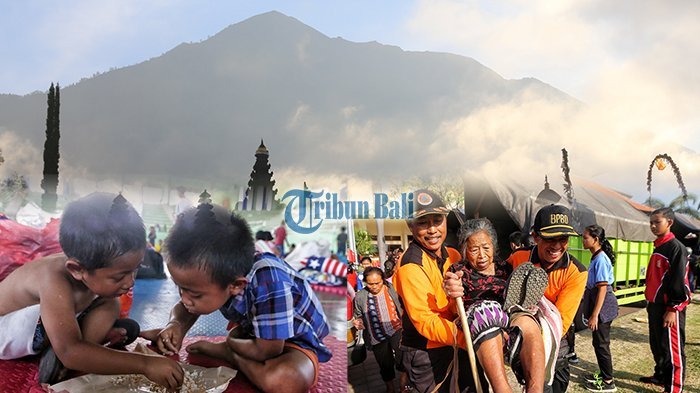 Waduh! Gunung Agung Mulai Tertutup Awan Tebal dan Turun Rintik Hujan, Binatang Pun Berlarian