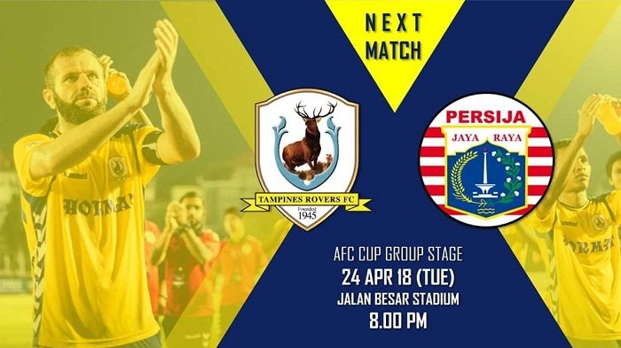 Cuplikan Gol Tampines Rovers vs Persija Piala Asia : Skor Babak Pertama 1-2, Marko Simic Cetak Gol