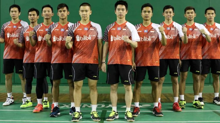 Susunan Pemain Tim Indonesia vs China di Semifinal Piala Thomas 2018 Live TVRI dan Inews TV