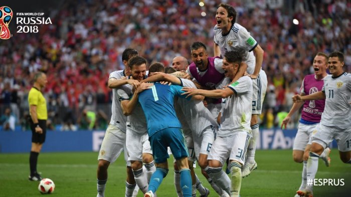 Hasil Spanyol vs Rusia Babak 16 Besar Piala Dunia 2018: Rusia Menang Adu Penalti, Spanyol Tersingkir