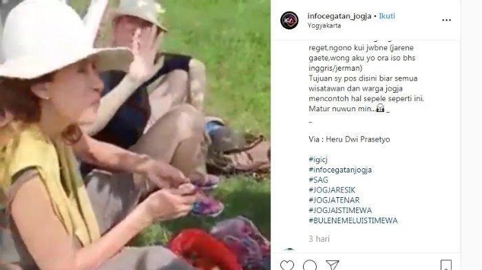 Viral Video IG, Berlibur di Jogja, 2 Bule Jerman Bawa Kembali Sampah Bekas Makanan, Patut Dicontoh!