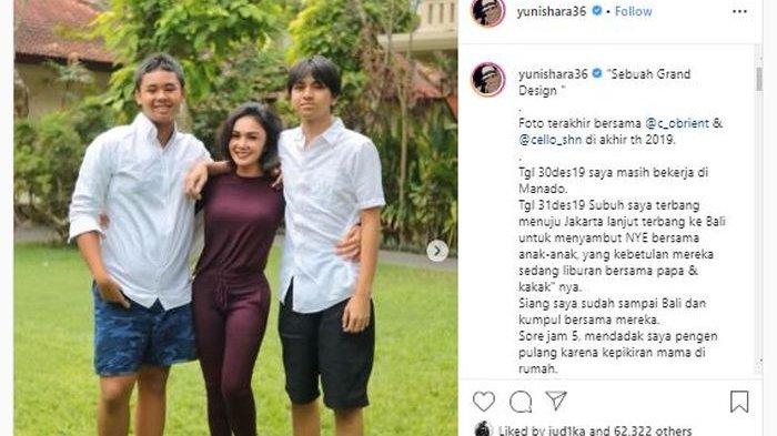 Unggahan Instagram Yuni Shara 