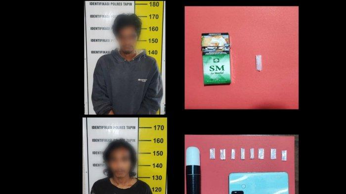 Bekuk Dua Warga Asal Kabupaten Banjar, Satresnarkoba Polres Tapin Amankan Sembilan Paket Sabu