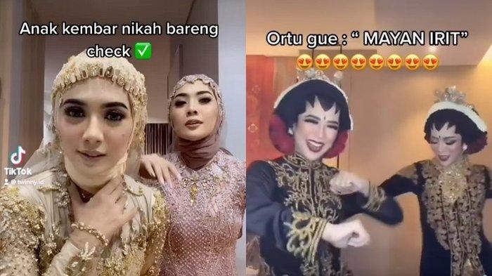 Viral di Medsos Momen Wanita Kembar Menikah Bareng, Begini Cara Mereka Agar Suami Tak Salah Kamar