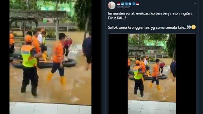 Video Dirut KAI Tinjau Banjir Gunakan Perahu Karet Sempat Viral, Humas KAI Ungkapkan Fakta Ini