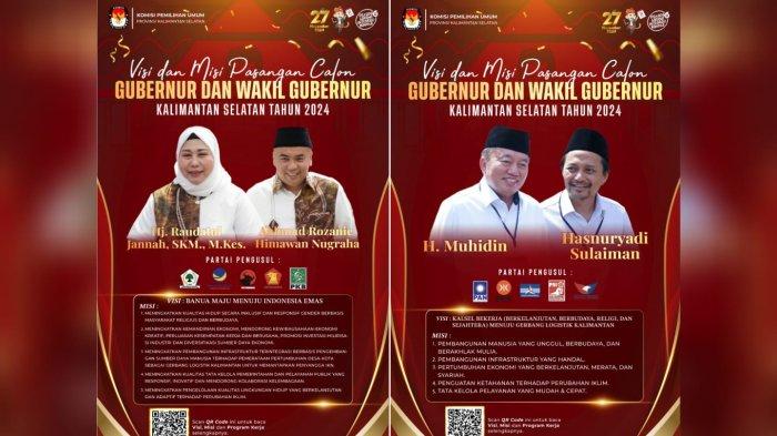 Visi dan Misi Pasangan Calon Gubernur dan Wakil Gubernur Provinsi Kalsel
