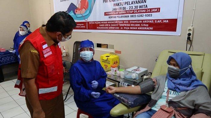 Stok Darah di PMI Kabupaten Hulu Sungai Selatan Fluktuatif, Golongan AB Terbatas