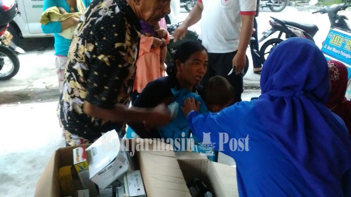 Korban Banjir PaLangkaraya Terserang Penyakit dan Berobat ke Posko Kesehatan
