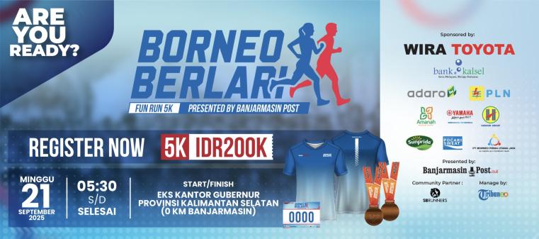 Kuota Borneo Berlari Menipis, Ayo Segera Daftar dan Ini Caranya