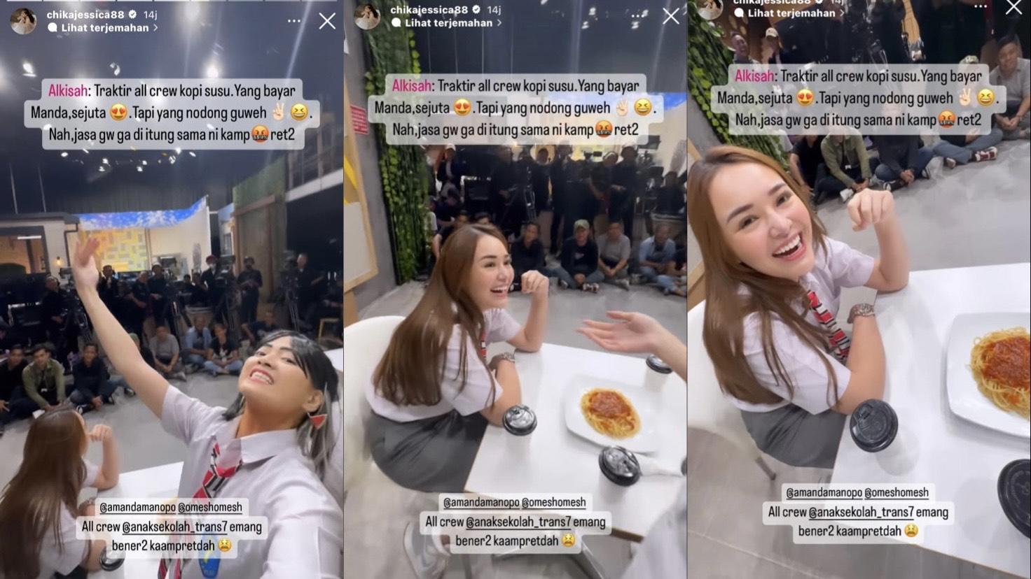 Usai Bagi-bagi Duit, Kini Amanda Manopo Traktir Kru TV Kala Sepanggung dengan Chika Jessica