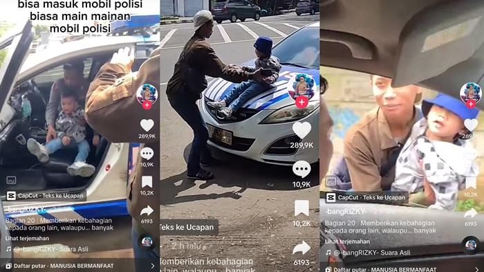 Nekat Hentikan Laju Mobil Polisi, Aksi Seorang Ayah di Cimahi demi Keinginan Anak Viral di TikTok