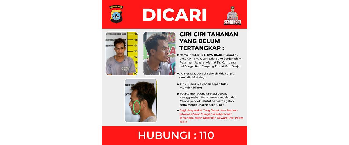 Sebelum Tertangkap, Tahanan Kabur Polres Tapin Hendak Menyewa Mobil ke Loksado Namun Ditolak Warga