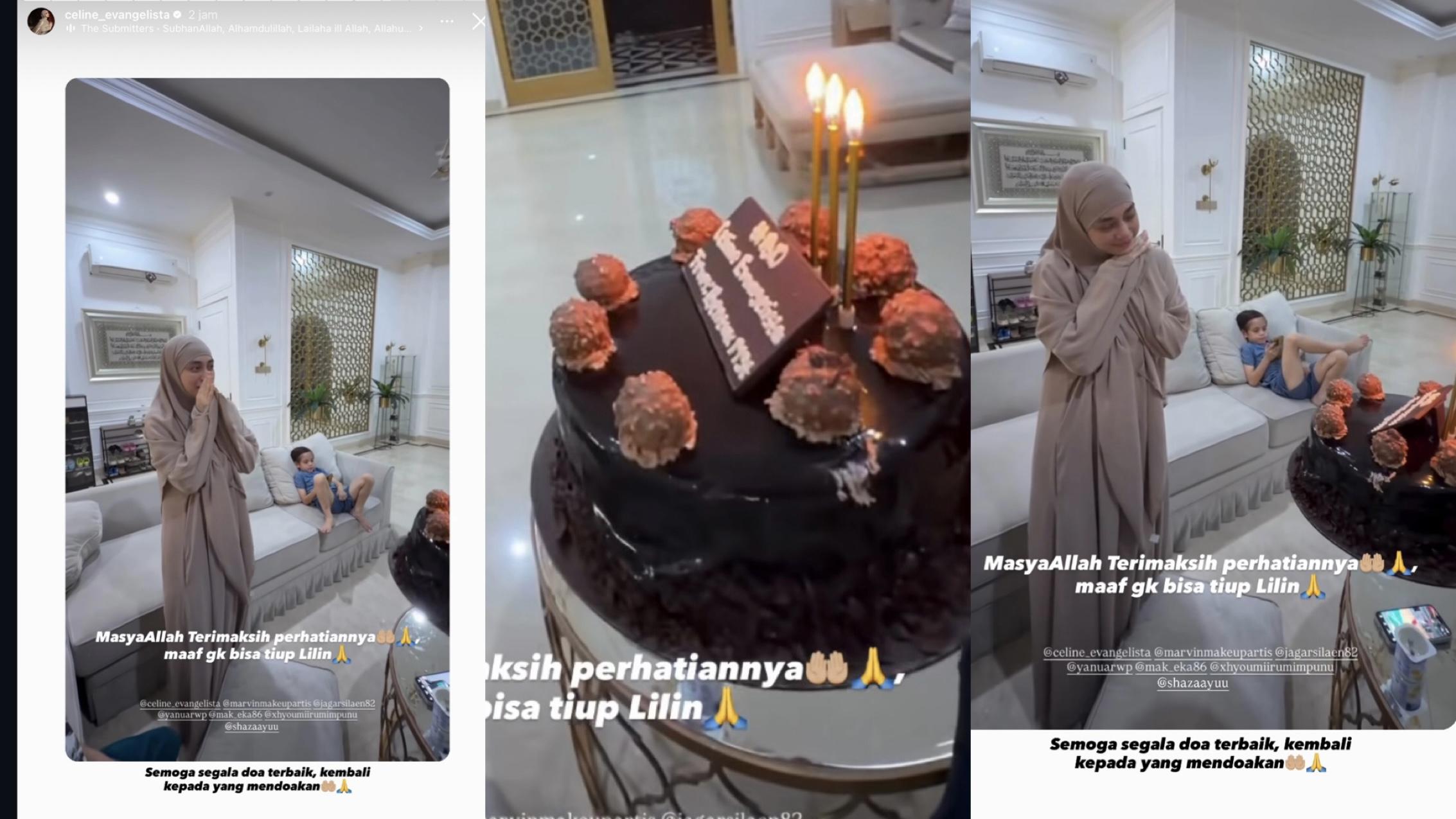 Celine Evangelista Enggan Tiup Lilin di Kue Ultah, Terekam Saat Janda Stefan William Dapat Kejutan