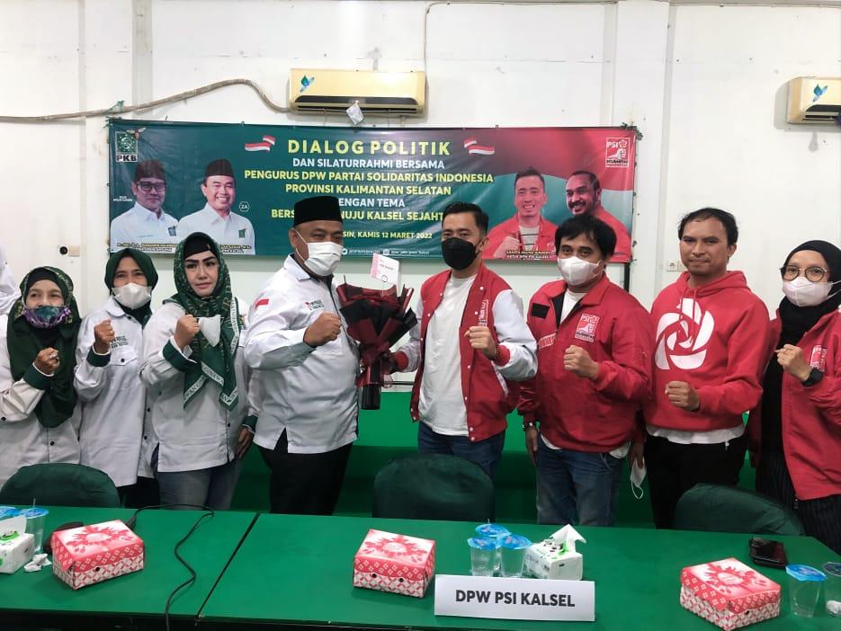 Safari Politik Kedua, DPW PSI Kalsel Sambangi Markas DPW PKB Kalsel