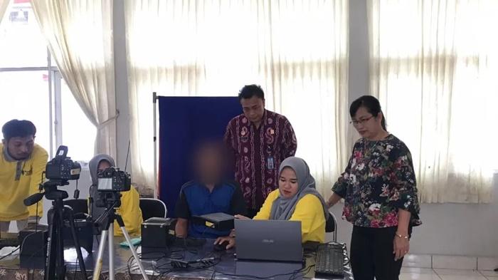 Jelang Pemilu 2024, Warga Binaan di Rutan Kelas IIB Tanjung Lakukan Perekaman E-KTP