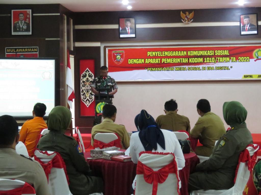 Komsos Kodim 1010 Tapin, Ajak Manfaatkan Media Sosial Cegah Paham Radikalisme
