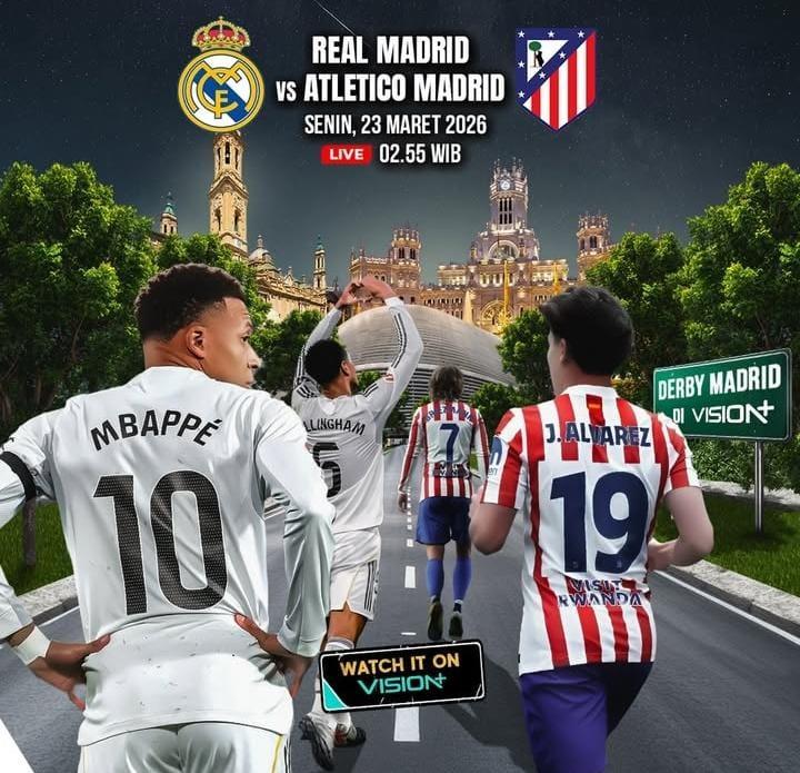 Jadwal Derby Real Madrid vs Atletico Siaran TV Liga Spanyol Malam Hari, Laga Penuh Resiko