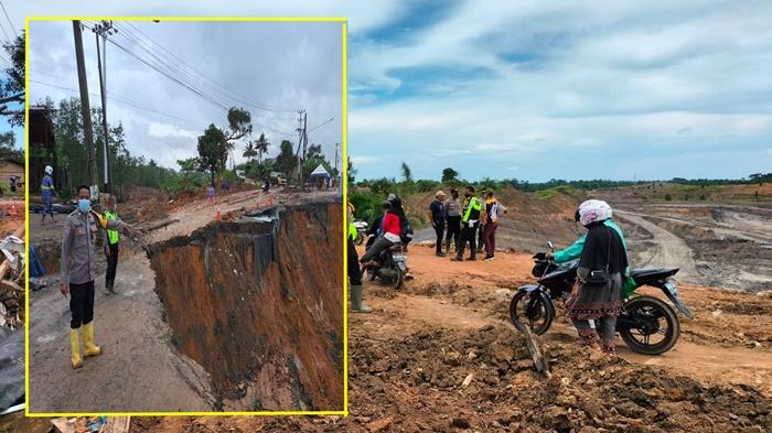 Akhirnya Jalan Nasional Putus di Satui Kabupaten Tanbu Kalsel, Jalur Alternatif Pun Diharapkan