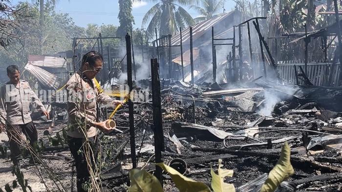 Jago Merah Mengamuk di Desa Pematang Panjang Banjar, Api Nyaris Merembet ke Lahan Kosong - Banjarmasinpost.co.id