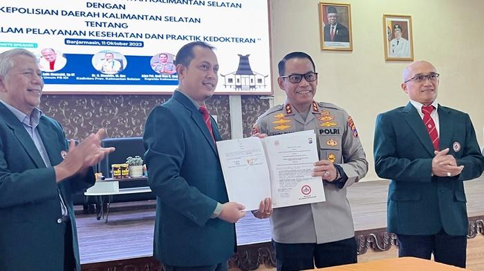 Pengurus IDI Kalsel dan Polda Kalsel Jalin Sinergitas Pelayanan Kesehatan dan Praktik Kedokteran