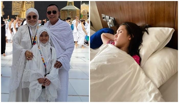 Sakit Ayu Ting Ting Kala Umrah Picu Tak Terlihat Ikut Ayah Ozak Tawaf di Ka'bah, Syifa: Muntah