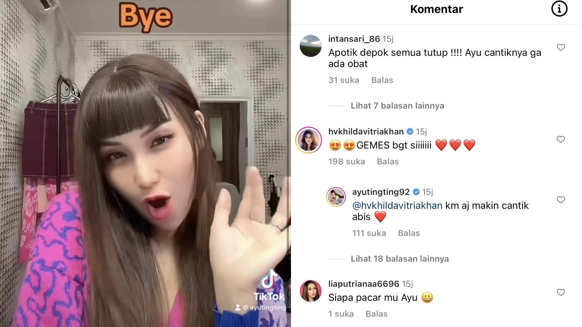 Sama-sama Mau Dinikahi Billy Syahputra, Ayu Ting Ting dan Hilda Vitria Tepergok Berbalas Komentar