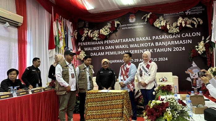 Jadi Pendaftar Pertama di KPU Banjarmasin, Yamin dan Ananda Selipkan Visi Misi Jika Terpilih
