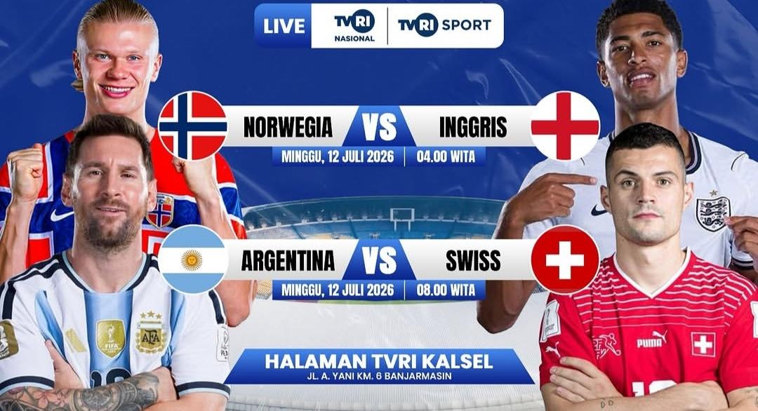 Skor 1-0, Hasil Argentina vs Swiss di Babak Pertama Lionel Messi Sulit Cetak Gol, Nobar Kalsel Seru - Banjarmasinpost.co.id