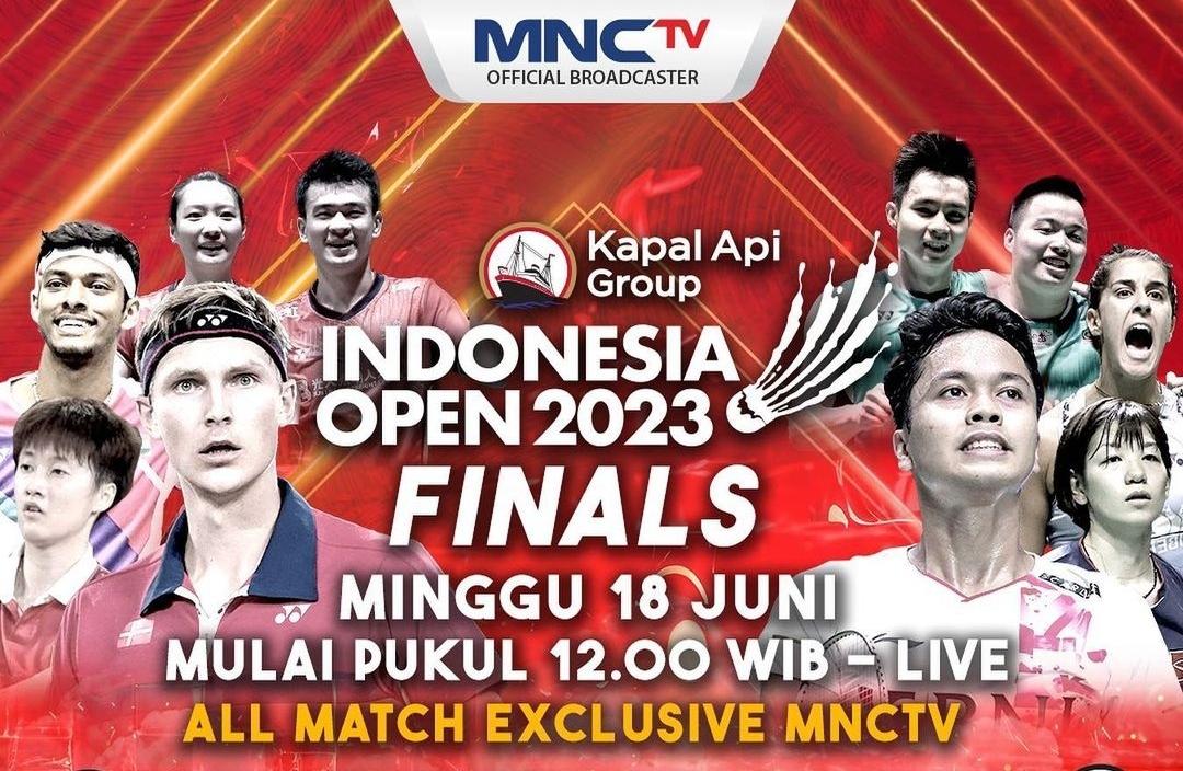 Sekarang! Link Live Streaming MNCTV Final Badminton Indonesia Open 2023 Axelsen vs Ginting Hari ini